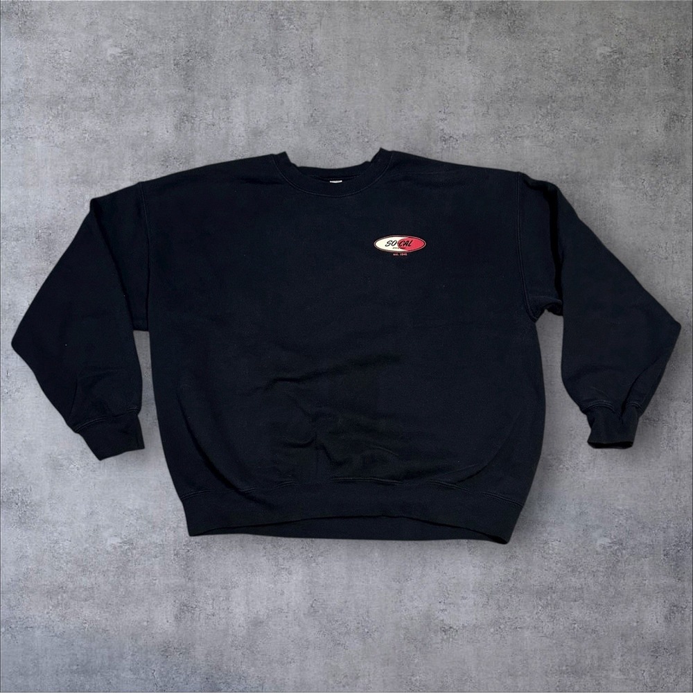 So Cal Graphic Sweatshirt Men's XL Black Gildan Heavy Blend Pullover